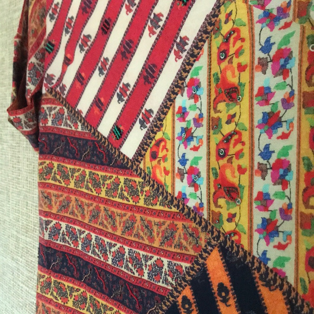 ANTHROPOLOGIE Embellished Patchwork Dress - Picture 2 of 7